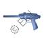 130401-000 Brass Eagle GRIP FRAME-LEFT-BLUE